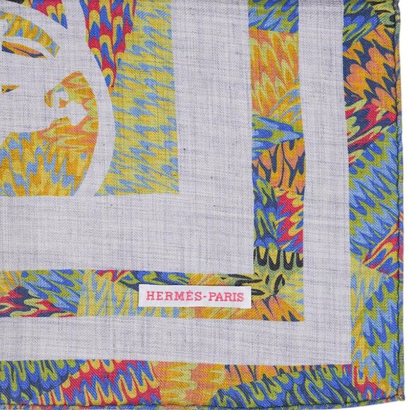 NWT Hermes Marble  EX libris Cashmere Silk Scarf 90cm - Picture 12 of 13